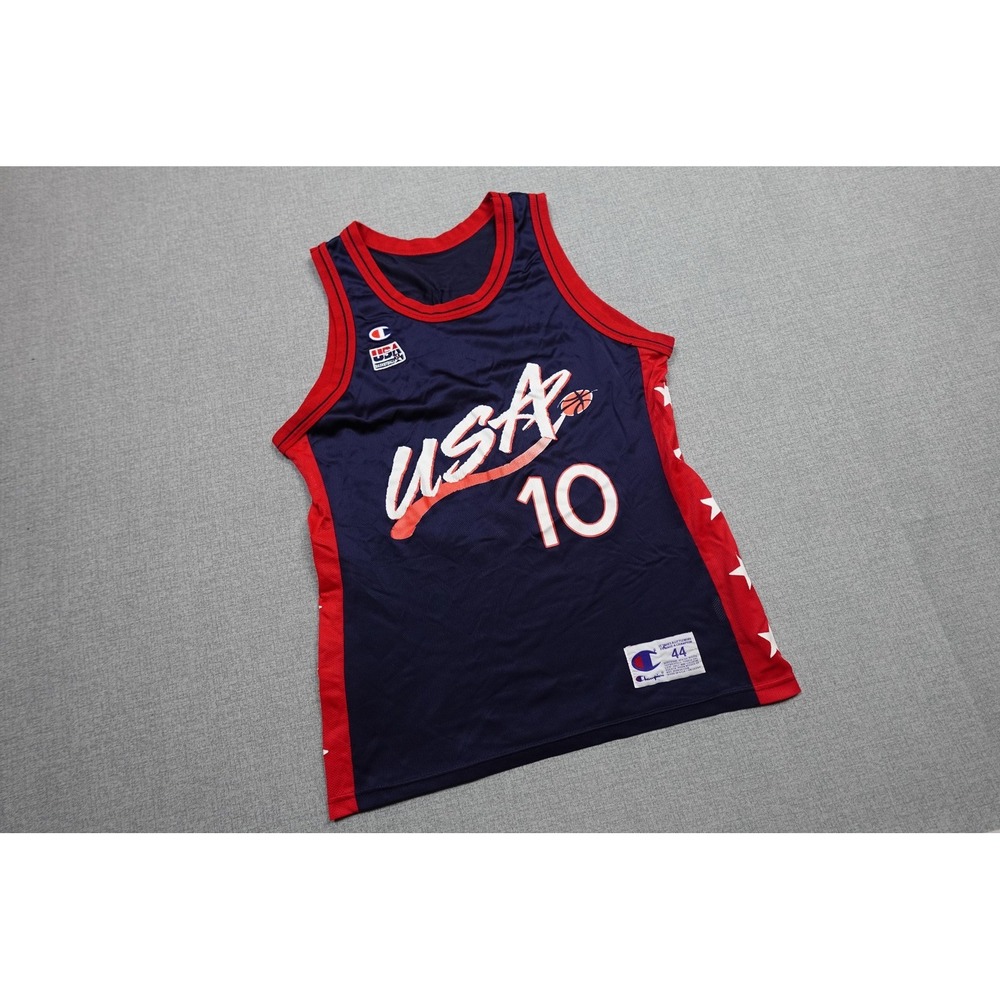 Vintage USA Basketball Jersey Mens 44 Blue Reggie Miller 10 Champion 90s NBA